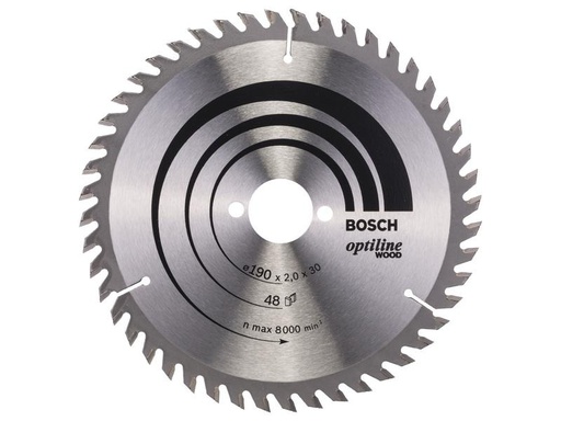 [90241576 1338639] Bosch Professional Kreissägeblatt Optiline Wood, 190 x 30 x 2 mm, Z 48