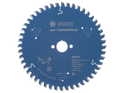 [90241594 1338676] Bosch Professional Kreissägeblatt Expert Laminated Panel 160 x 20 x 2.2 mm, Z48