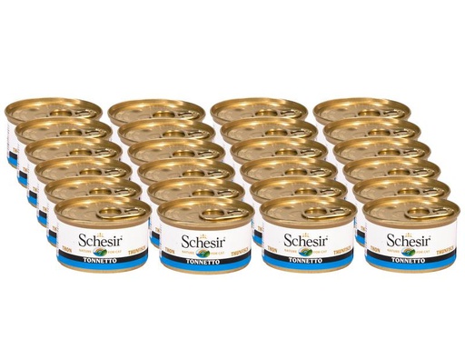 [90241634 1367792] Schesir Nassfutter Thunfisch in Gelée, 24 x 85 g