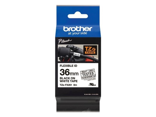 [90241776 1403191] Brother Beschriftungsband TZe-FX261 Schwarz auf Weiss