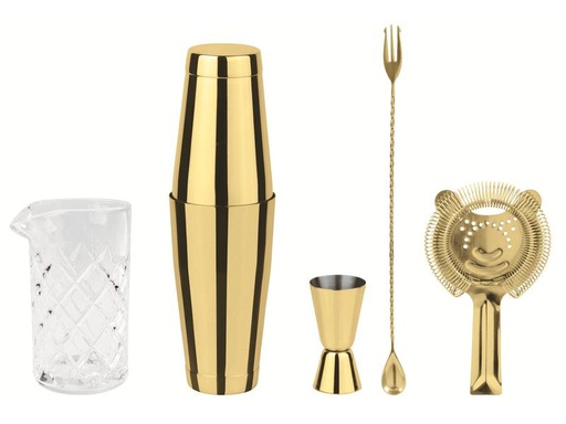 [90241845 1414066] Paderno Drink Mixer Set Crystal 0.79 l, Gold/Weiss