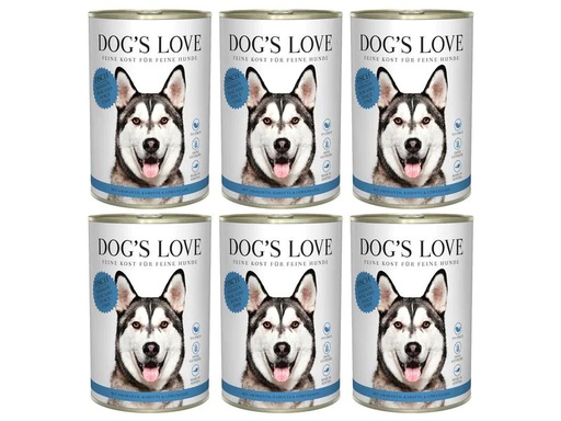 [90241952 1362344] Dog's Love Nassfutter Adult Fisch, 6 x 400 g