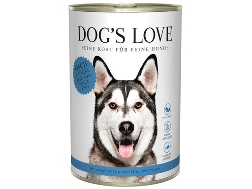 [90242034 1359892] Dog's Love Nassfutter Adult Fisch, 400 g