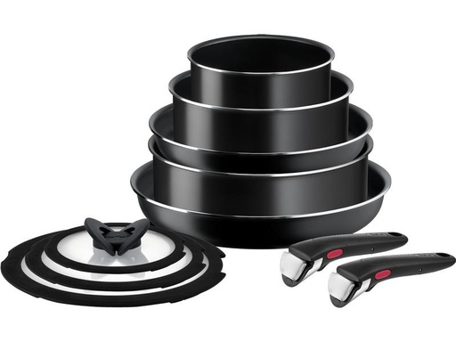 [90242293 1407182] Tefal Kochgeschirr-Set Ingenio Easy On 10-teilig, Schwarz