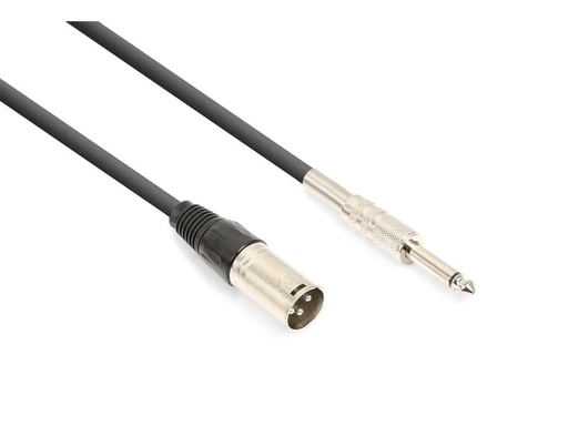 [90041690 1141134] Vonyx XLR-Kabel XLRm-Klinke 6.3 3 m, Schwarz
