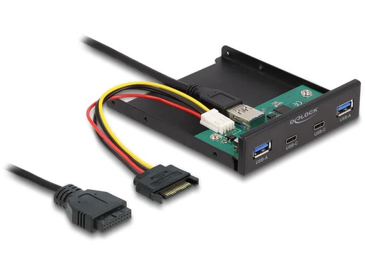 [90242343 1406615] Delock Front Panel 64155 2 x USB Type-C + 2 xUSB Typ-A