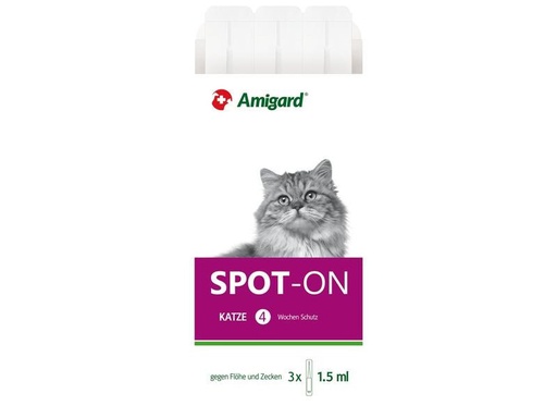[90242681 1385926] Amigard Anti-Parasit-Tropfen Spot-on Katze, 3 x 1.5 ml