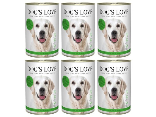 [90242743 1362343] Dog's Love Nassfutter Adult Wild, 6 x 400 g