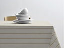 Södahl Tischdecke Line 140 cm x 320 cm, Crème/Gold