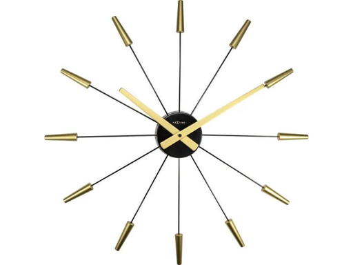 [90041845 736222] NeXtime Wanduhr Plug Inn Ø 58 cm Gold