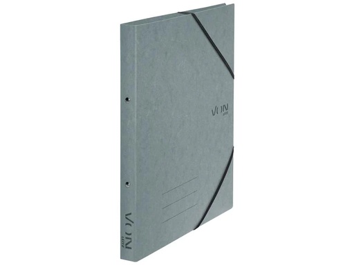 [90243032 1384511] VON Ringbuch mit elastischen Eckbändern, 2.5 cm, Grau
