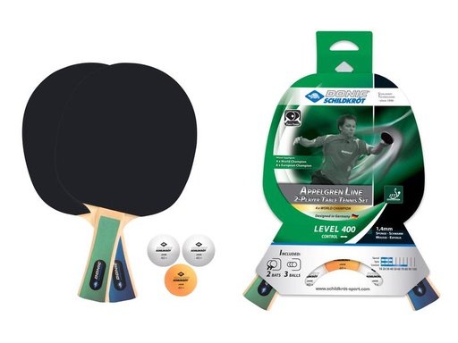 [90243074 1418719] DONIC Schildkröt Tischtennis Set Level 400 Applegren Line