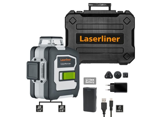 [90243118 1390894] Laserliner Kreuzlinien-Laser CompactPlane 3G Pro 30 m