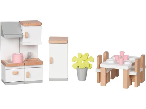 [90243136 1327028] Goki Puppenhausmöbel Küchenausstattung 20-teilig