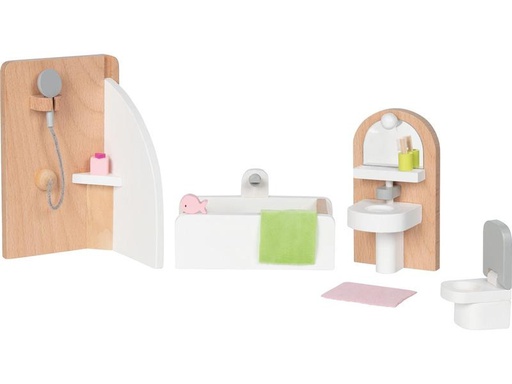 [90243173 1327012] Goki Puppenhausmöbel Badezimmerausstattung 10-teilig