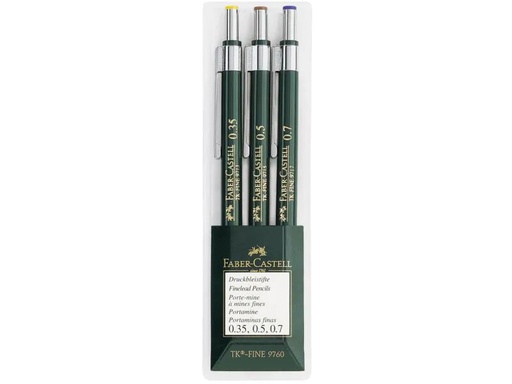 [90004188 847355] Faber-Castell Minenbleistift Faber-Castell TK-Fine 9760 3er Etui