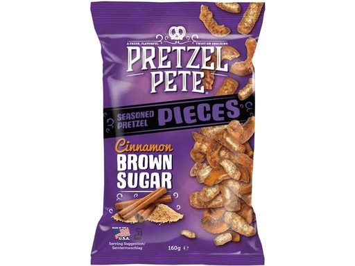 [90243584 1361460] Pretzel Pete Bretzel Pieces Cinnamon &amp; Brown Sugar 160 g