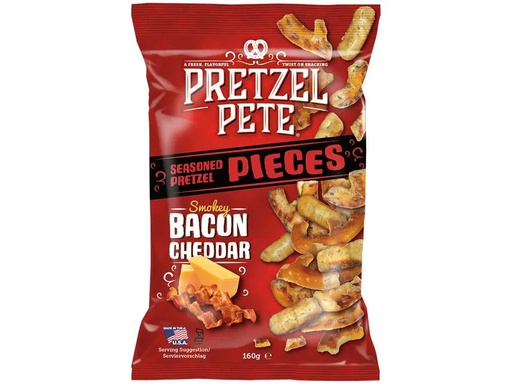 [90243669 1361461] Pretzel Pete Bretzel Pieces Smokey Bacon &amp; Cheddar 160 g