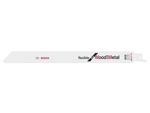 [90243848 1338721] Bosch Professional Säbelsägeblatt S 1122 VF Flexible Wood and Metal, 5 Stück