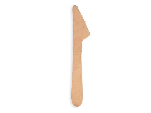 [90042170 553386] Papstar Einweg-Messer Pure Holz 100 Stück Braun