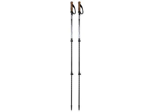 [90244132 1308974] KOOR Wanderstock Aluminium Rivoola Kork Schwarz/Weiss