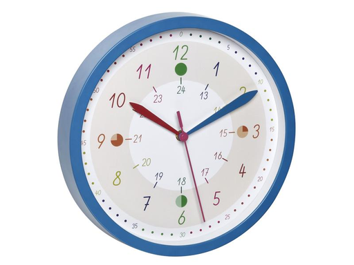 [90042201 1093718] TFA Dostmann Kinder Wanduhr TICK &amp; TACK Blau