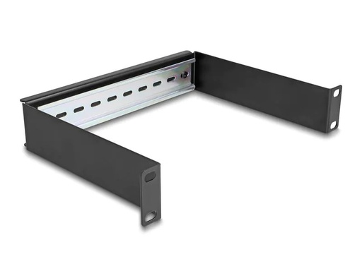 [90244262 1422711] Delock Hutschienenpanel 1HE 10, Schwarz