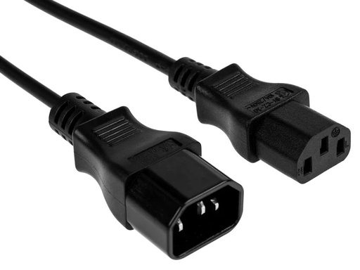 [90244378 1253311] FURBER.power Verlängerungskabel C13-C14 0.5 m Schwarz
