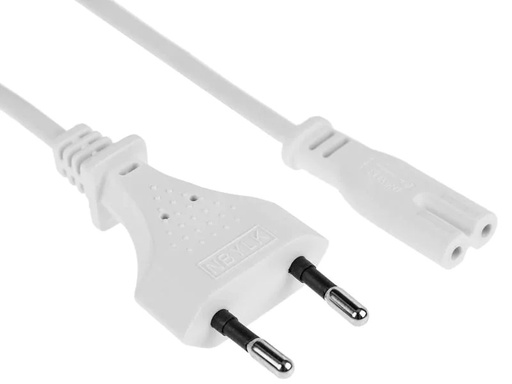 [90244484 1253292] FURBER.power Netzkabel C7-T26 0.5 m Weiss
