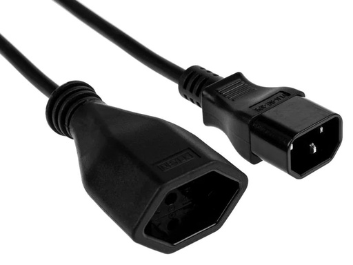 [90244509 1253310] FURBER.power Verlängerungskabel C14-T13 0.3 m Schwarz
