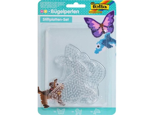 [90042306 1094702] Folia Bügelperlen Platten Stiftplatten-Set Weiss