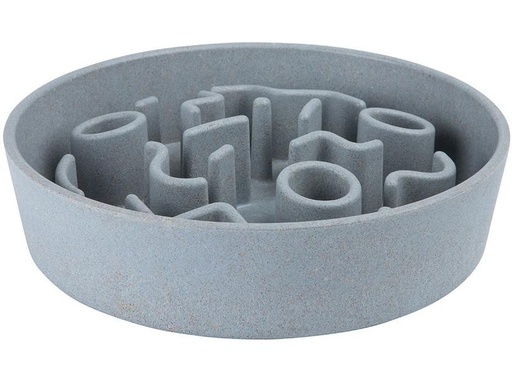 [90244550 1405617] District 70 Bambusnapf Bamboo Dog Slow Feeder Ø 21 cm, Ice-Blue