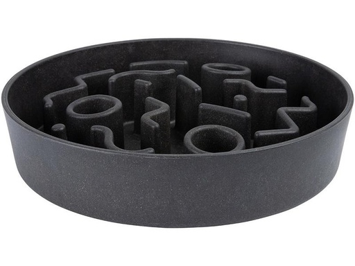 [90244641 1405615] District 70 Bambusnapf Bamboo Dog Slow Feeder Ø 28 cm, Dunkel-Grau