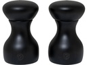 Crush Grind Salz- und Pfeffermühle Lyon 2er Set, 9.6 cm, Schwarz