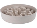 District 70 Bambusnapf Bamboo Dog Slow Feeder Ø 28 cm, Creme-Weiss