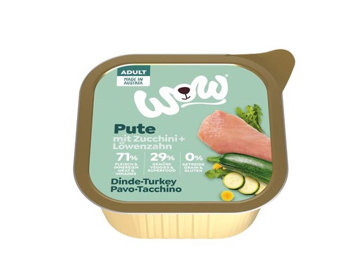 [90244729 1421601] WOW Nassfutter Adult Truthahn Schale 150g