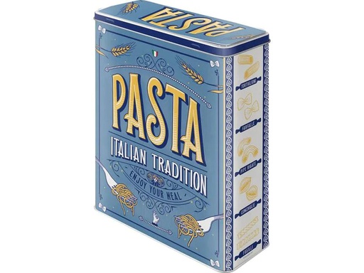 [90244761 1390062] Nostalgic Art Vorratsdose Pasta 4 l, Blau/Gelb/Weiss