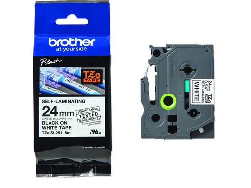 [90245101 1407745] Brother Beschriftungsband TZE-sl251 Schwarz auf Weiss