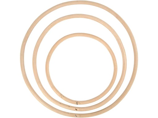 [90042477 1060299] Creativ Company Holzartikel Bambusringe 3 Stück