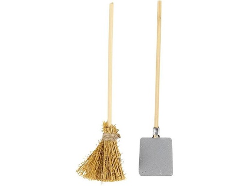 [90245652 1378059] Creativ Company Mini-Utensilien Besen und Schaufel