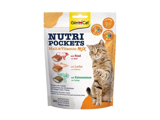 [90245689 1422670] Gimpet Katzen-Snack Nutri Pockets Malt &amp; Vitamin Mix, 150g
