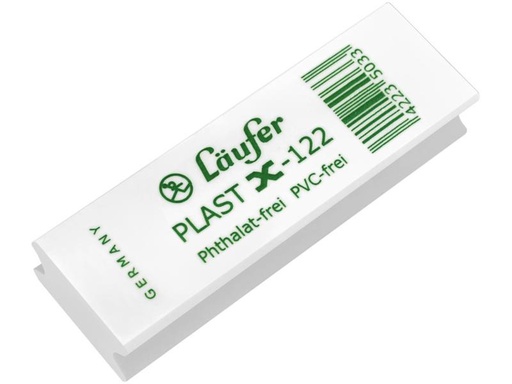 [90245869 1393460] Läufer Radiergummi Plast X-122 65 x 21 x 12 mm, Weiss