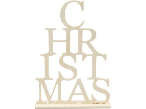 [90246002 1395410] Creativ Company Deko Aufsteller Holz Christmas, 29 x 21 cm
