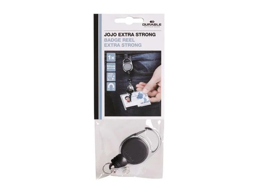 [90246016 1401737] DURABLE Ausweishalter Jojo Extra Strong mit Clip, Schwarz