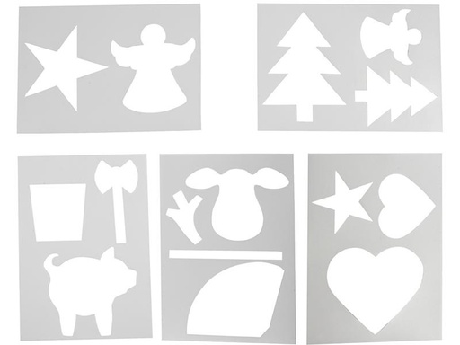 [90246089 1387466] Creativ Company Schablone Weihnachten 5 Stück