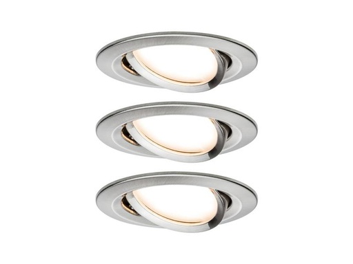 [90246138 1420447] Paulmann Einbauspot Nova Coin 3-Stepdim Set, 3 x 6 W, 2700 K, Eisen
