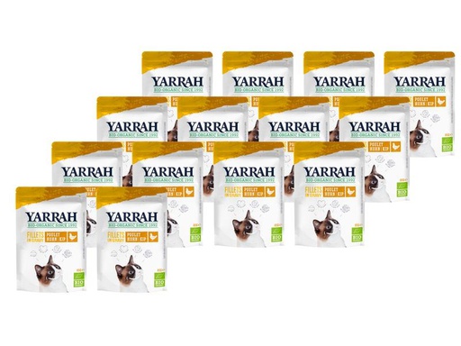 [90246184 1414391] Yarrah Bio-Nassfutter Filet Huhn, 14 x 85 g