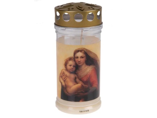 [90042799 961494] Herzog Kerzen AG Grabkerze Memoriam Ø 7 cm Madonna