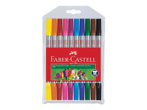 [90246523 1403007] Faber-Castell Filzstift Set mit 10 Stück, farbig