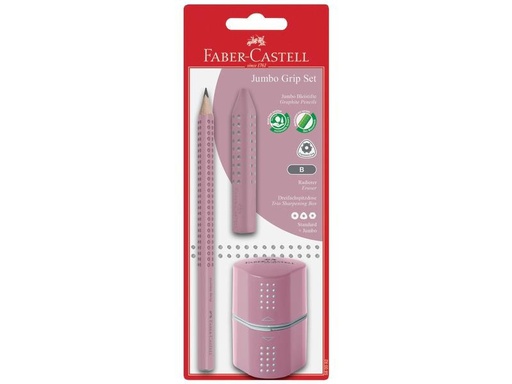 [90246545 1403085] Faber-Castell Bleistift Jumbo Grip Set 3 Stück, Rose Shadows